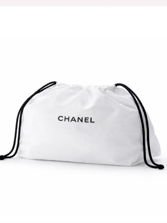 CHANEL Handbags - CHANEL White Drawstring Dust Bag  Cosmetic Pouch | 12” Wide 🤍